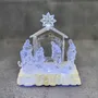 Nativity scenes and santons - Crystal-Style LED Nativity Scene – Lighted with Music & Star Detail - BLUE STAR B.V.