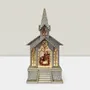 Nativity scenes and santons - LED Church Lantern with Stained Glass Windows, Warm White Light, Timer & DC - BLUE STAR B.V.