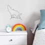 Other wall decoration - Wire Wall Decoration\" Wolf Silhouette\ "” - to pin - BIJOUX DE MUR