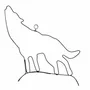 Other wall decoration - Wire Wall Decoration\" Wolf Silhouette\ "” - to pin - BIJOUX DE MUR