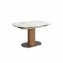 Tables Salle à Manger - Table de salle à manger ovale à rallonge en marbre de porcelaine - ANGEL CERDÁ