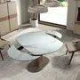 Tables Salle à Manger - Table de salle à manger ovale à rallonge en marbre de porcelaine - ANGEL CERDÁ