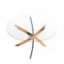 Dining Tables - Round dining table tempered glass and pink steel - ANGEL CERDÁ