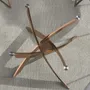 Dining Tables - Round dining table tempered glass and pink steel - ANGEL CERDÁ