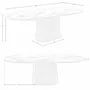 Dining Tables - Porcelain marble and walnut half round oval dining table - ANGEL CERDÁ