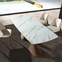 Tables Salle à Manger - Table de salle à manger ovale en forme de tonneau, marbre en porcelain - ANGEL CERDÁ