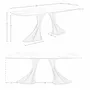 Tables Salle à Manger - Table de salle à manger ovale en forme de tonneau, marbre en porcelain - ANGEL CERDÁ