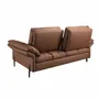 Sofas - Brown leather 2-seater sofa - ANGEL CERDÁ