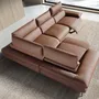 Sofas - Brown leather modular relax corner sofa - ANGEL CERDÁ