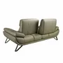 Sofas - Olive green leather 2-seater sofa - ANGEL CERDÁ