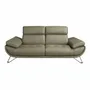 Sofas - Olive green leather 2-seater sofa - ANGEL CERDÁ