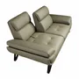 Sofas - Olive green leather 2-seater sofa - ANGEL CERDÁ
