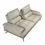 Sofas - Grey taupe leather 3-seater sofa - ANGEL CERDÁ