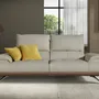 Sofas - Grey taupe leather 3-seater sofa - ANGEL CERDÁ