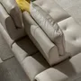 Sofas - Grey taupe leather 3-seater sofa - ANGEL CERDÁ