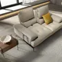 Sofas - Grey taupe leather 3-seater sofa - ANGEL CERDÁ