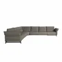 Canapés - Canapé d'angle modulable relax en cuir gris foncé - ANGEL CERDÁ