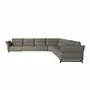Canapés - Canapé d'angle modulable relax en cuir gris foncé - ANGEL CERDÁ