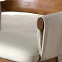 Chairs - Walnut and cream leatherette chair - ANGEL CERDÁ