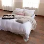 Linge de lit - GIUNONE – Housse de couette en pur lin avec 2 taies d’oreiller - NORA V