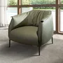 Armchairs - Olive green leather armchair - ANGEL CERDÁ