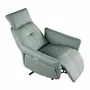 Armchairs - Turquoise green leather swivel relax armchair - ANGEL CERDÁ