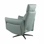 Armchairs - Turquoise green leather swivel relax armchair - ANGEL CERDÁ