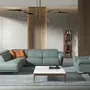 Armchairs - Turquoise green leather swivel relax armchair - ANGEL CERDÁ