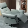 Armchairs - Turquoise green leather swivel relax armchair - ANGEL CERDÁ