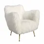 Armchairs - White long pile fabric armchair - ANGEL CERDÁ