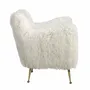 Armchairs - White long pile fabric armchair - ANGEL CERDÁ