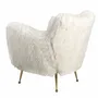 Armchairs - White long pile fabric armchair - ANGEL CERDÁ