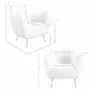 Armchairs - White long pile fabric armchair - ANGEL CERDÁ