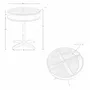 Coffee tables - Round corner table leather, walnut and grey steel - ANGEL CERDÁ
