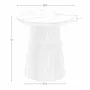 Coffee tables - Porcelain marble and walnut round corner table - ANGEL CERDÁ