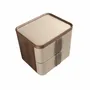 Night tables - Bedside table leather, walnut and polished steel base - ANGEL CERDÁ