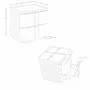 Night tables - Bedside table leather, walnut and polished steel base - ANGEL CERDÁ