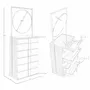 Chests of drawers - Chiffonier leather, walnut, grey steel and brown smoked glass top with - ANGEL CERDÁ