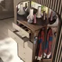 Chests of drawers - Chifonier leather, walnut and polished steel with mirror - ANGEL CERDÁ