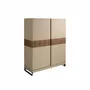 Sideboards - High sideboard leather, walnut and polished steel - ANGEL CERDÁ