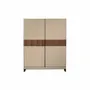 Sideboards - High sideboard leather, walnut and polished steel - ANGEL CERDÁ