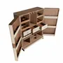 Sideboards - High sideboard leather, walnut and polished steel - ANGEL CERDÁ
