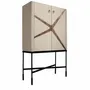 Sideboards - High sideboard leather, walnut and black steel - ANGEL CERDÁ