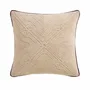 Cushions - GORANG round quilted cotton velvet cushion - CFOC
