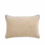 Cushions - GORANG round quilted cotton velvet cushion - CFOC