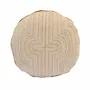 Cushions - GORANG round quilted cotton velvet cushion - CFOC