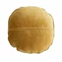 Cushions - GORANG round quilted cotton velvet cushion - CFOC