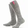 Homewear - Originals, knee-high, grey wool, bubble gum, 42-46 - SOXS.CO
