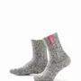 Socks - Originals, medium, grey wool, bubble gum, 37-41 - SOXS.CO