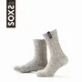 Socks - Socks - Originals, medium, beige wool, chestnut, 47-53 - SOXS.CO